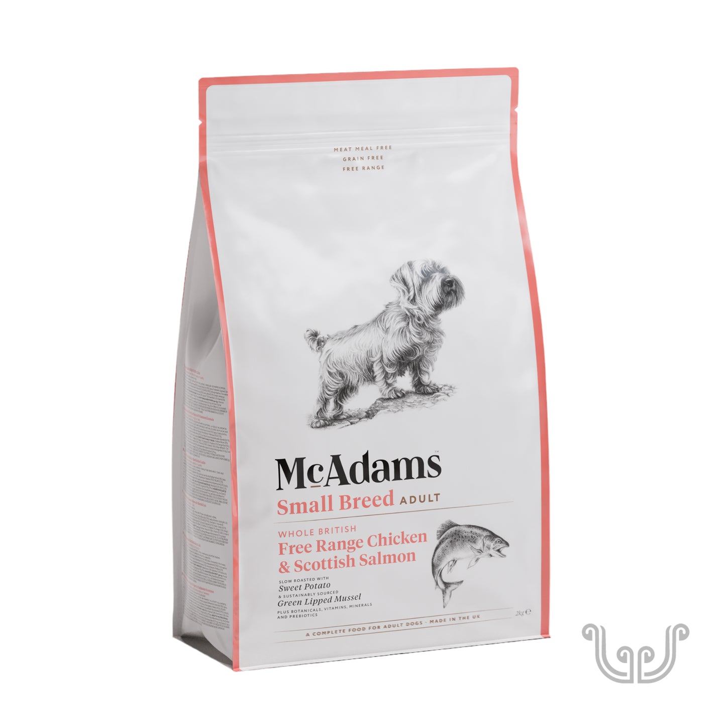 McAdams - Ethical Dry food - Free Range Chicken & Scottish Salmon - For Small Dogs