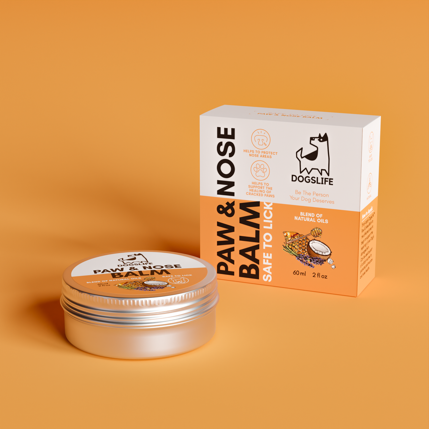 DOGSLIFE Natural balm for soft nose and paws 60ml