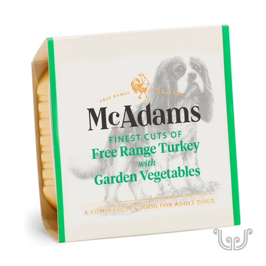 McAdams Masová vanička pro psy - Krůtí z volného chovu & zahradní zelenina 150g