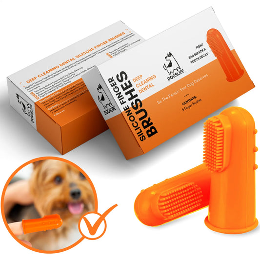 Finger toothbrushes for dogs - silicone 5pcs