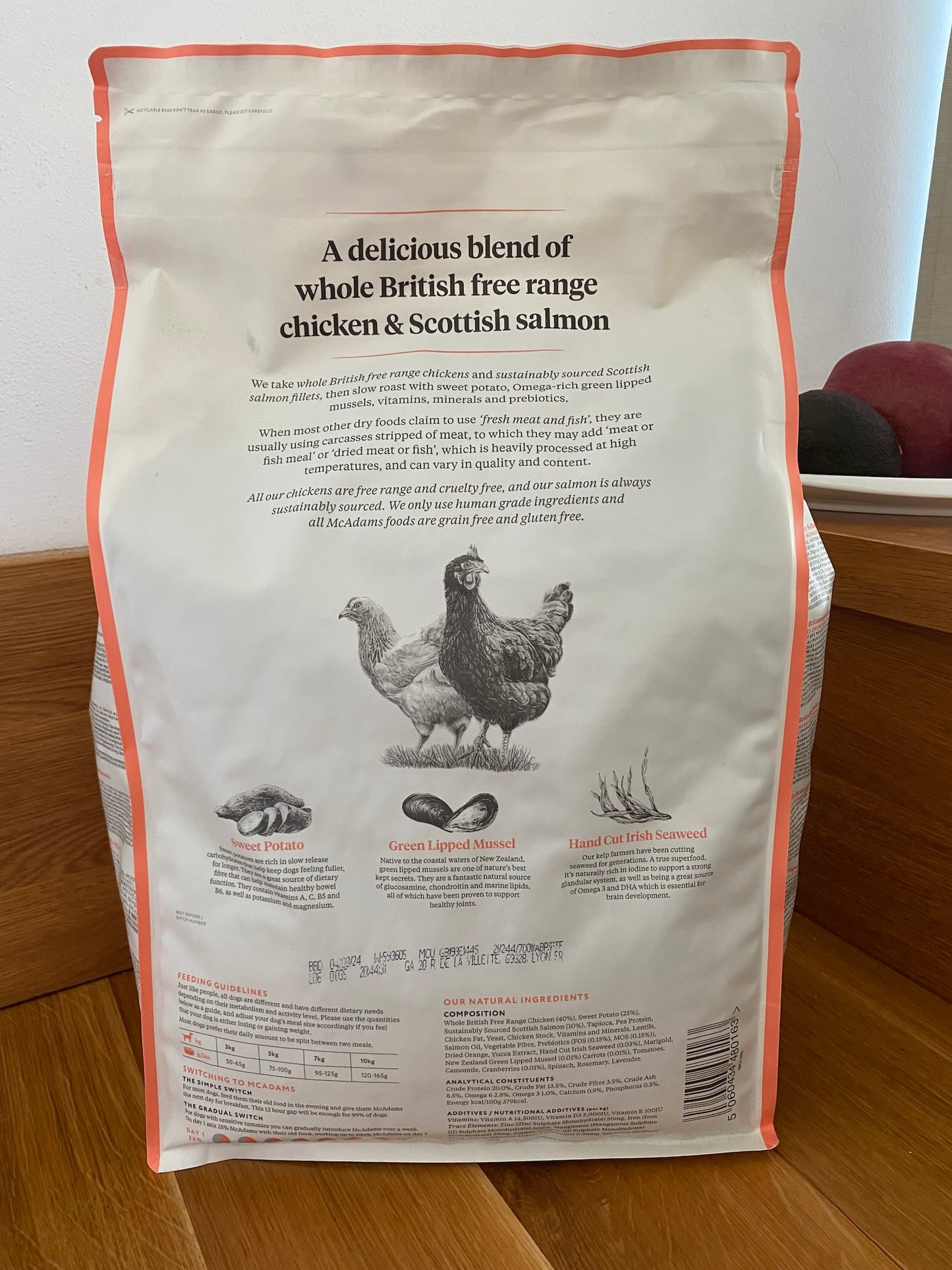 McAdams - Ethical Dry food - Free Range Chicken & Scottish Salmon - For Small Dogs