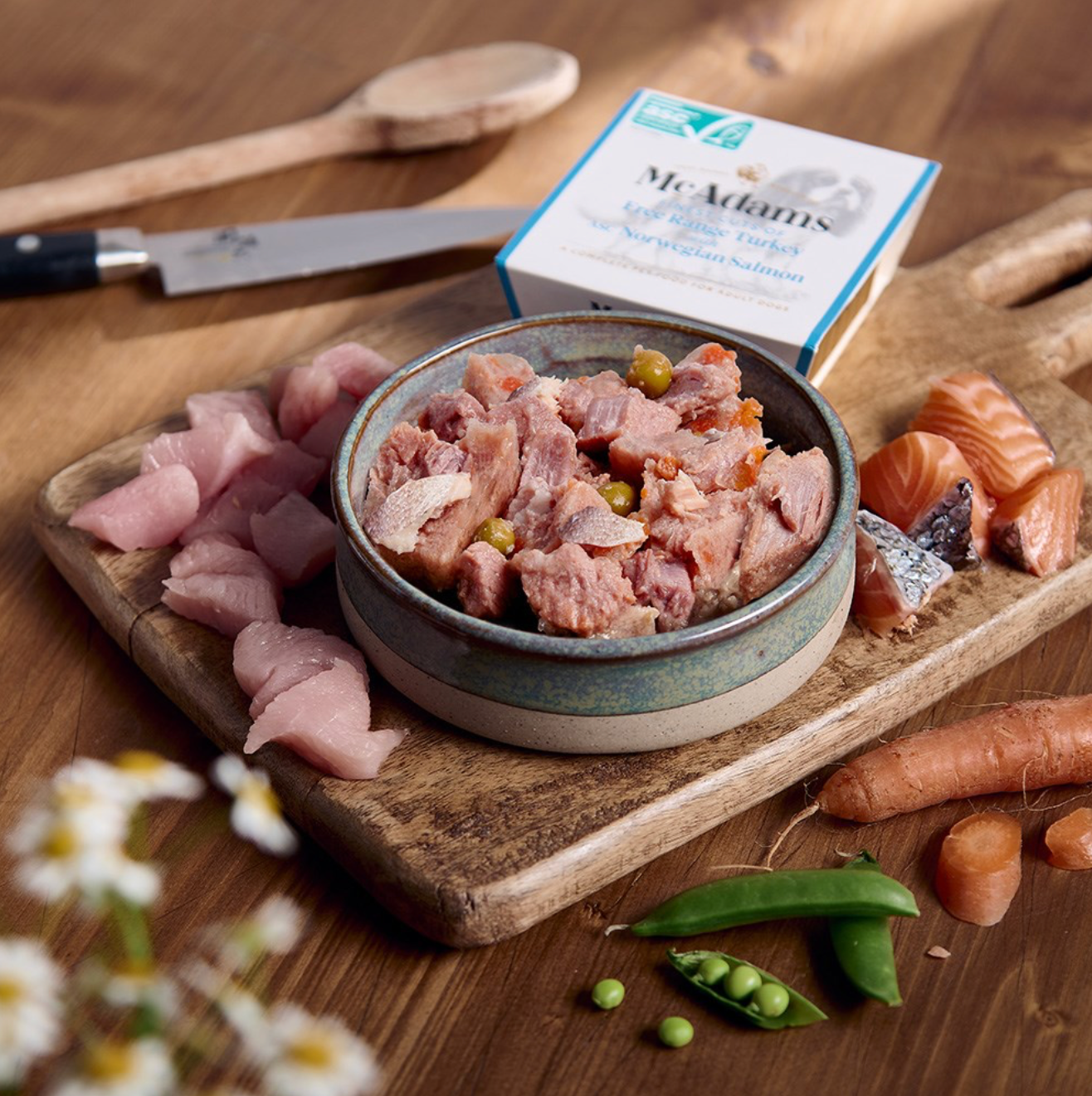 McAdams Masová vanička pro psy - Krůtí z volného chovu & norský losos 150g