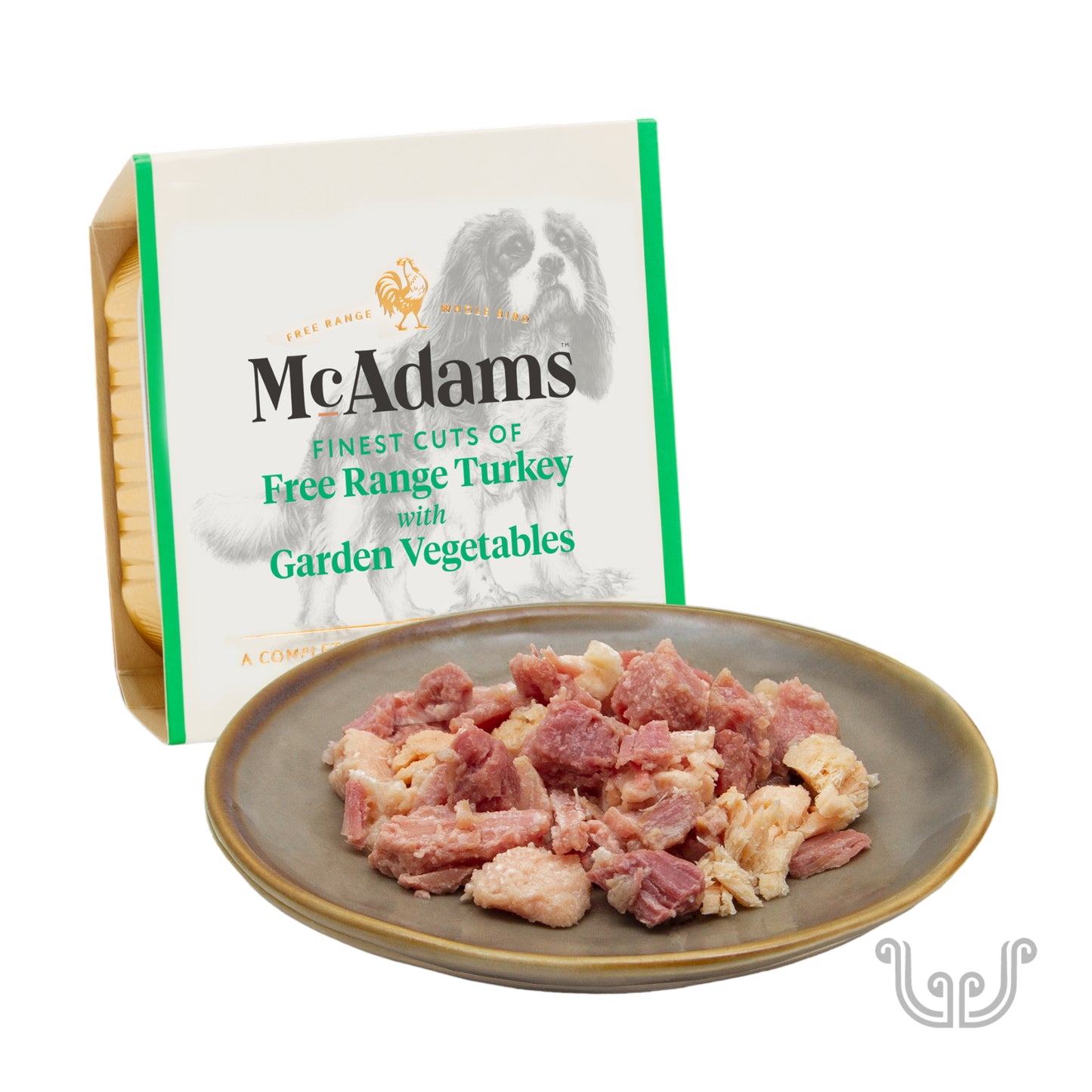 McAdams Masová vanička pro psy  - Krůtí z volného chovu & zahradní zelenina 150g