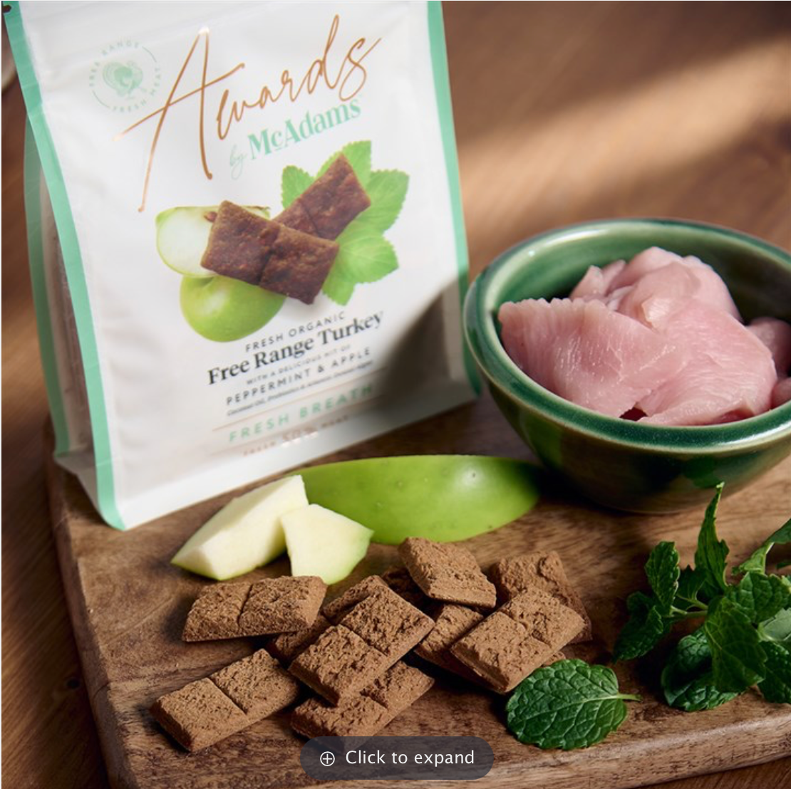 McAdams Awards Dog Treats - Fresh Breath - Mint & Apple 150g