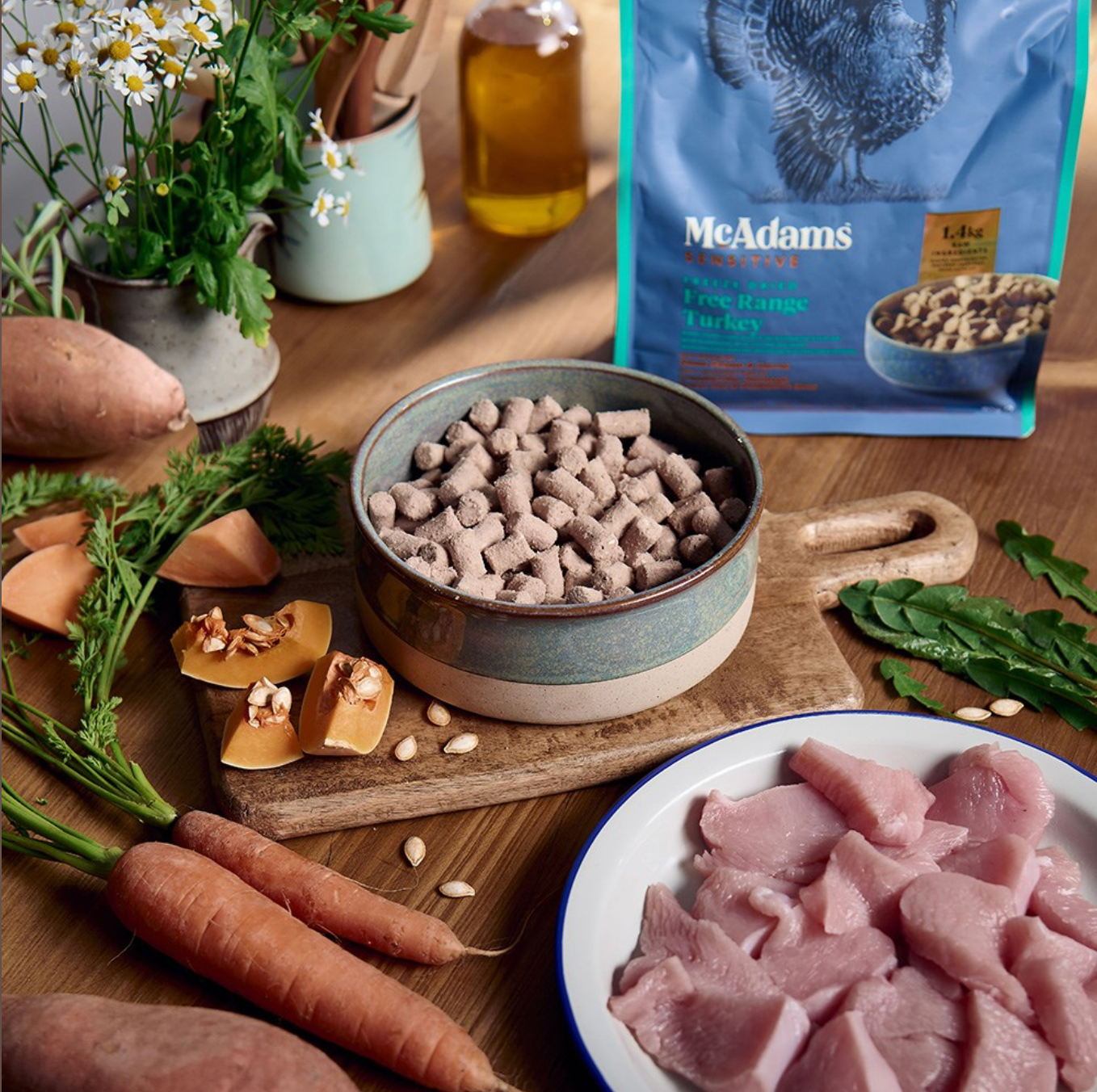 McAdams Mrazem sušené kompletní krmivo pro psy - Krůtí z volného chovu - přes 86% masa