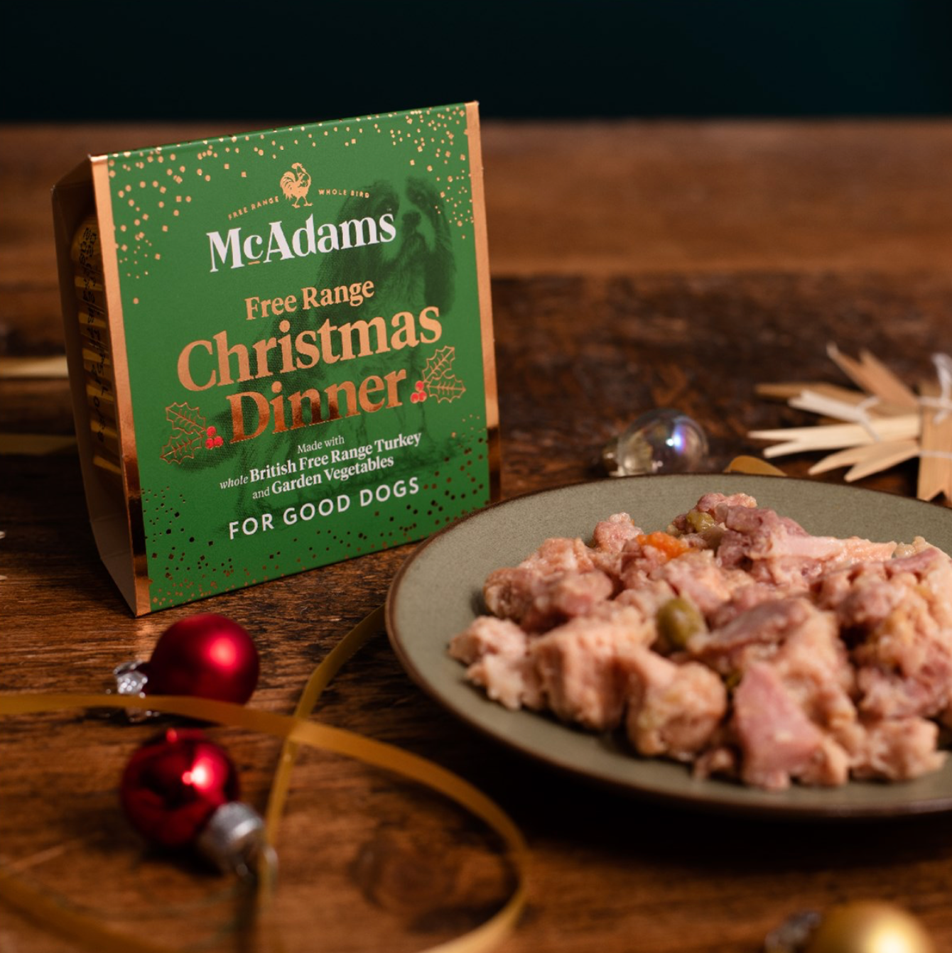 McAdams Vánoční večeře - Masová vanička pro psy z prémiového krůtího masa